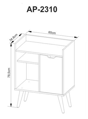 Imagen 2 del producto Aparador-Gabinete-Bar 1 Puerta