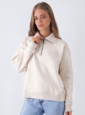 Imagen 1 del producto Polerón Mid Zipper Ecru