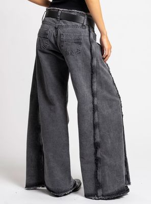 Imagen 2 del producto Jeans Tiro Medio Wide Leg Pia Gris