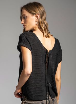 Imagen 2 del producto Polera Hydra Tejida Negro