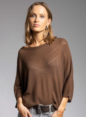 Imagen 1 del producto Chaleco Tejido Niza Delgado Café