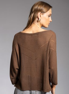 Imagen 2 del producto Chaleco Tejido Niza Delgado Café