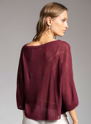 Imagen 2 del producto Chaleco Tejido Niza Delgado Burdeo