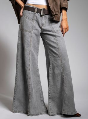 Imagen 1 del producto Jeans Ancho Tiro Medio Gris