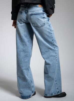 Imagen 2 del producto Jeans Wide Leg Tiro Medio Azul