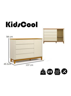 Imagen 2 del producto Cómoda Flow Puerta Beige Ecowood