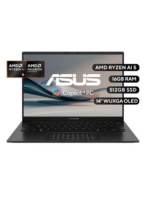 Imagen 2 del producto Notebook Zenbook 14 OLED UM3406 Ryzen AI 5 16GB 512GB SSD 14'' WUXGA 60Hz