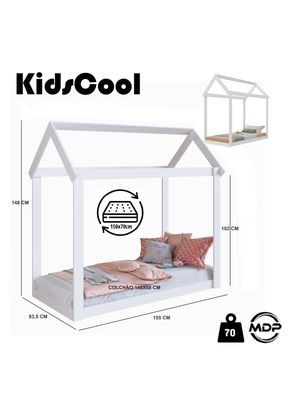 Imagen 2 del producto Cama Casita Montessori Cariño Blanca