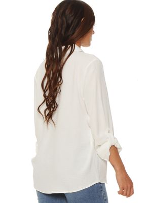 Imagen 2 del producto Blusa Manga Larga Escote V con Cuello