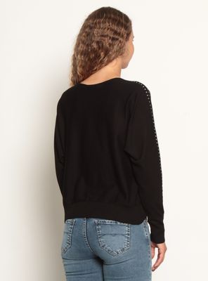 Imagen 2 del producto Sweater Manga Larga Escote V con Aplicación en Cuello