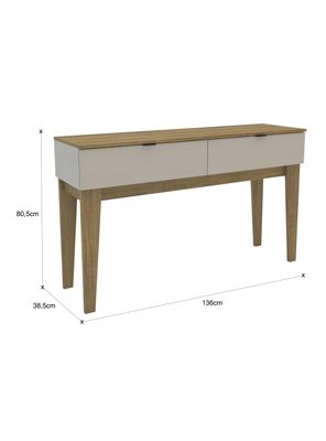 Imagen 2 del producto Arrimo Isis 136x38.5x80.5 cm Roble y Blanco