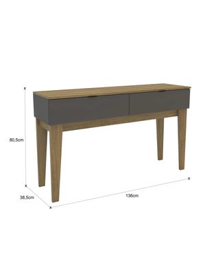 Imagen 2 del producto Arrimo Isis 136x38.5x80.5 cm Café y Grafito