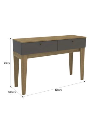 Imagen 2 del producto Arrimo Veneza 120x38.5x79 cm Nogal y Grafito