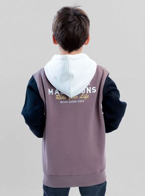 Imagen 2 del producto Polerón Fullzipper Color Block Brown