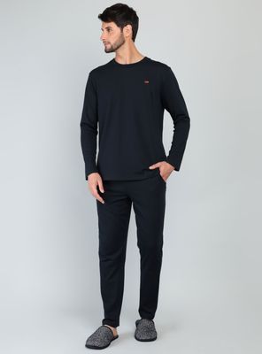 Imagen 1 del producto Pijama Largo Regular Fit Logo Bodado