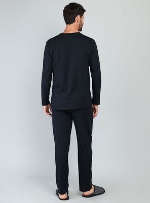 Imagen 2 del producto Pijama Largo Regular Fit Logo Bodado