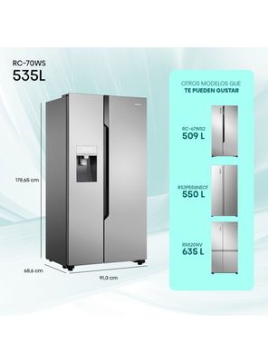 Imagen 2 del producto Refrigerador Side by Side No Frost 535 Litros RC-70WS