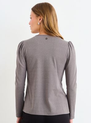 Imagen 2 del producto Polera Lisa de Escote Redondo Regular Manga Larga