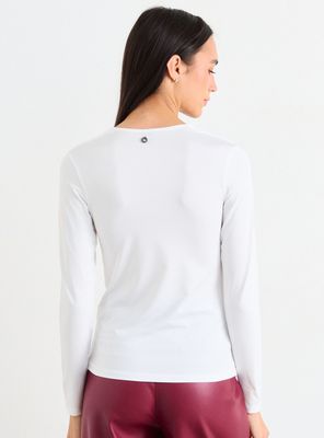 Imagen 2 del producto Polera de Suplex Manga Larga y Escote Cuadrado