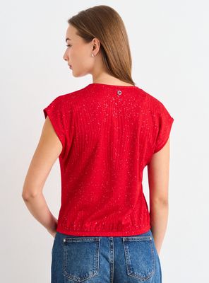 Imagen 2 del producto Polera sin Mangas Pretina con Elástico Tela Texturada