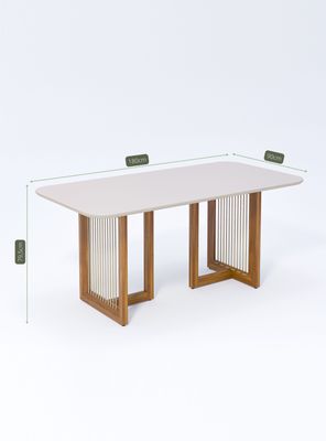 Imagen 2 del producto Juego de Comedor Regia Madera 1.8 + 6 Sillas Buriti