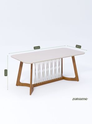 Imagen 2 del producto Juego de Comedor Tulipa Madera 1.8 + 6 Sillas Ipe