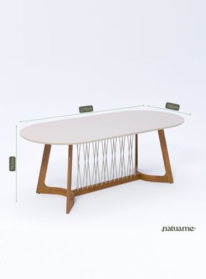 Imagen 2 del producto Juego de Comedor Tulipa 2.2 Madera + 6 Sillas Damasco