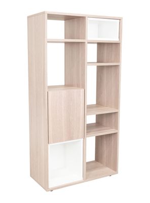 Imagen 1 del producto Biblioteca 1 Puerta Momi 120x61.6x30 cm Bardolino y Blanco