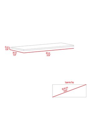 Imagen 2 del producto Repisa Flotante Coruña 15x80x30 cm Milan