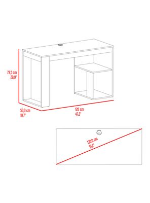 Imagen 2 del producto Combo Escritorio Recto Astana + Biblioteca Note Duna y Blanco