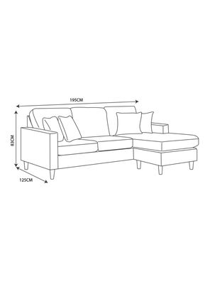 Imagen 2 del producto Sofá Seccional Bergen 3 Cuerpos Izquierdo Tela Gris