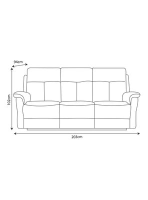 Imagen 2 del producto Sofá Reclinable 3 Cuerpos Beijing Tela Moka