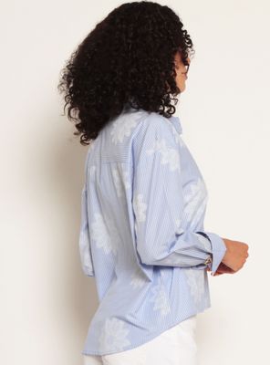 Imagen 2 del producto Blusa Listada Manga Larga con Bordado