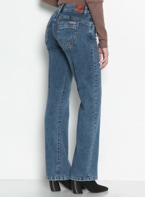 Imagen 2 del producto Jeans Recto Tiro Alto Push In Push Up 1 Botón Rp3