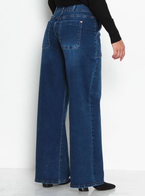 Imagen 2 del producto Jeans Cargo Recto Básico Pretina Media Dos Botones 347