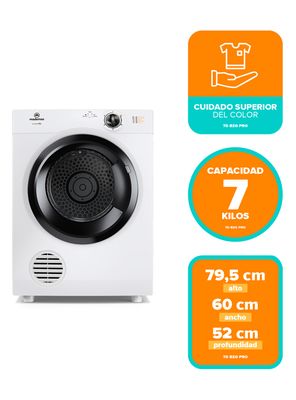 Imagen 2 del producto Secadora Carga Frontal 7 kg 7DBZG Pro Blanco