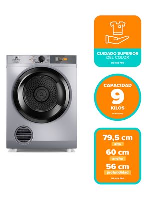 Imagen 2 del producto Secadora Carga Frontal 9 kg 9DMZG Pro Gris