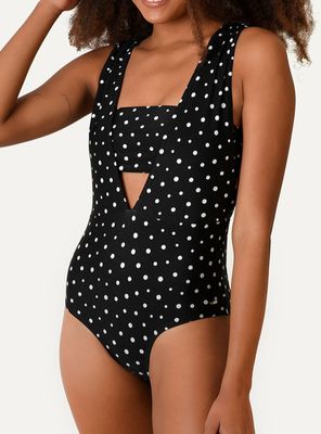 Traje de Baño Escotado Micro Print