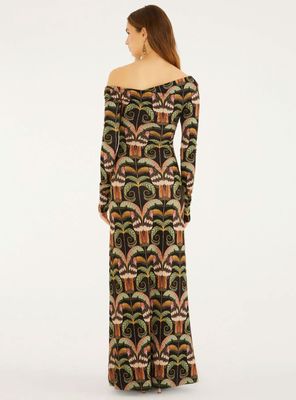 Imagen 2 del producto Vestido Midi Asimétrico Tucanes y Palmeras