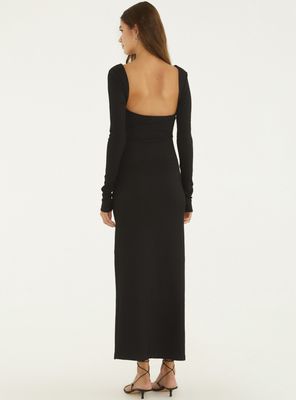 Imagen 2 del producto Vestido Midi Manga Larga con Espalda Escotada