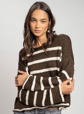 Imagen 1 del producto Chaleco Rayas Breda Café