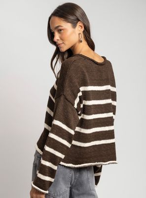 Imagen 2 del producto Chaleco Rayas Breda Café