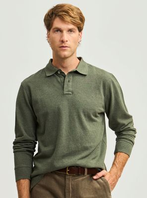 Imagen 1 del producto Polera Pique Manga Larga Lisa Regular