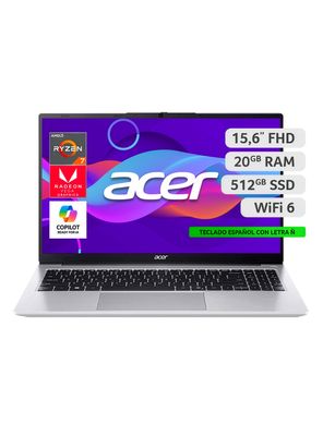 Imagen 2 del producto Notebook Aspire Lite AL15-43P-R3UW-5 AMD Ryzen 7 20GB RAM 512GB SSD 15.6'' FHD 60Hz