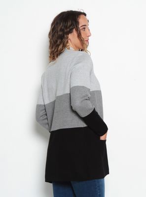 Imagen 2 del producto Chaleco Manga Larga Listado Ancho con Bolsillos C2