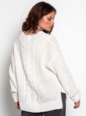 Imagen 2 del producto Sweater Chenille Manga Larga Escote V