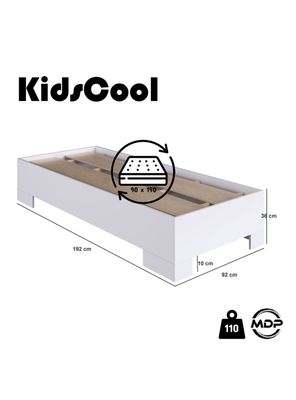 Imagen 2 del producto Cama Individual Xangai 190 x 90 cm Blanco