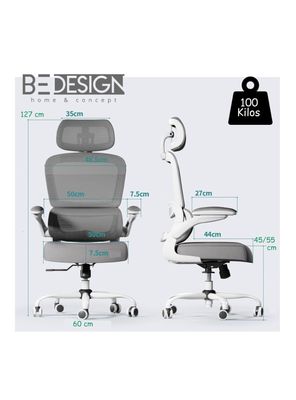 Imagen 2 del producto Silla de Escritorio Ergonómica Gris