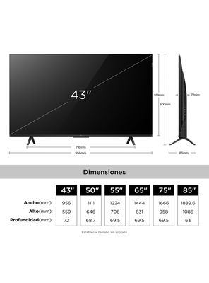 Imagen 2 del producto QLED Smart TV 43'' UHD 4K P7L