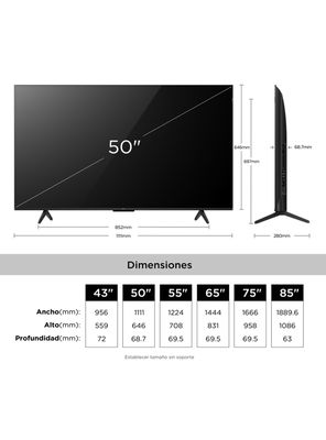 Imagen 2 del producto QLED Smart TV 50'' UHD 4K P7L